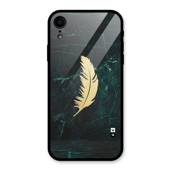 Golden Feather Glass Back Case for XR