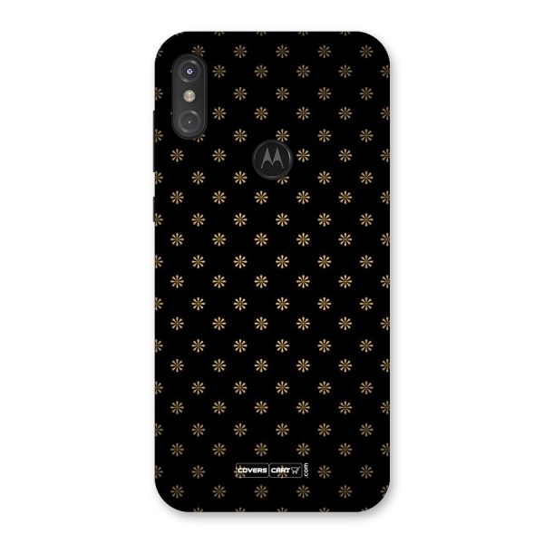 Golden Flowers Back Case for Motorola One Power