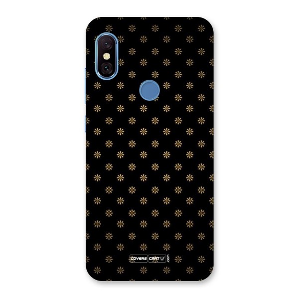 Golden Flowers Back Case for Redmi Note 6 Pro