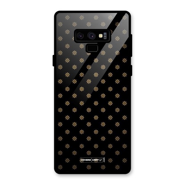 Golden Flowers Glass Back Case for Galaxy Note 9