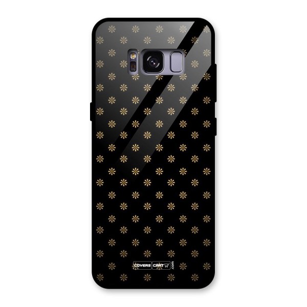 Golden Flowers Glass Back Case for Galaxy S8