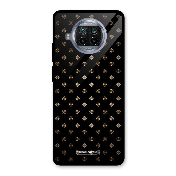 Golden Flowers Glass Back Case for Mi 10i