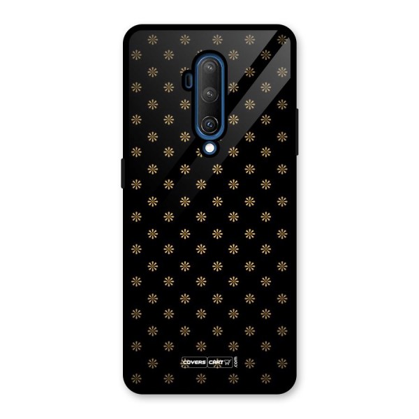 Golden Flowers Glass Back Case for OnePlus 7T Pro