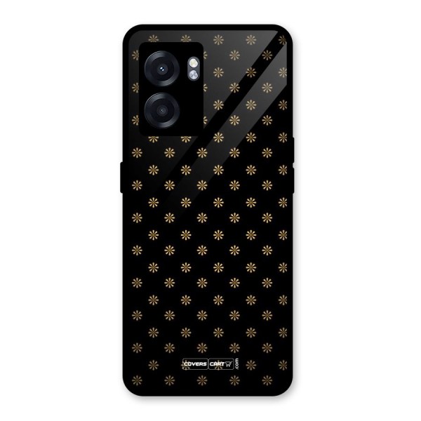 Golden Flowers Glass Back Case for Oppo K10 (5G)