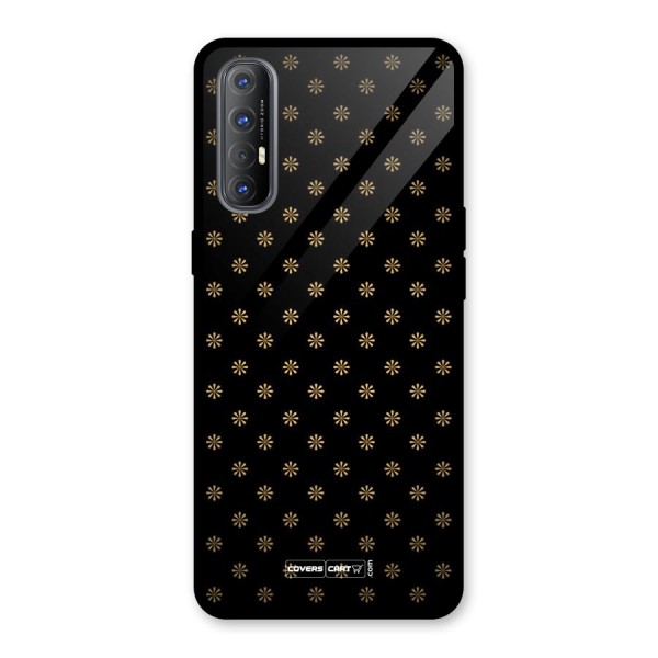 Golden Flowers Glass Back Case for Oppo Reno3 Pro