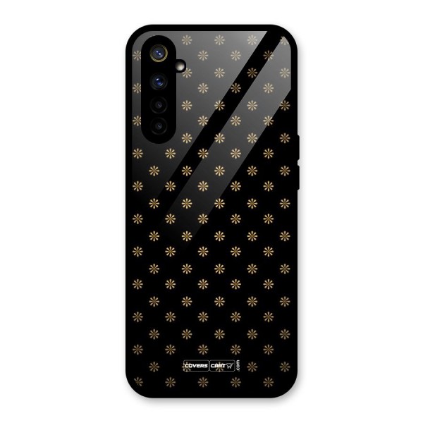 Golden Flowers Glass Back Case for Realme 6