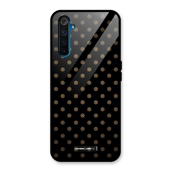 Golden Flowers Glass Back Case for Realme 6 Pro