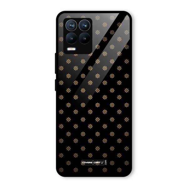 Golden Flowers Glass Back Case for Realme 8 Pro