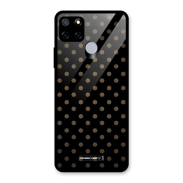 Golden Flowers Glass Back Case for Realme C12