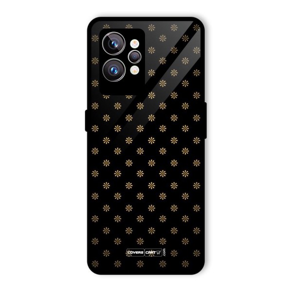 Golden Flowers Glass Back Case for Realme GT2 Pro