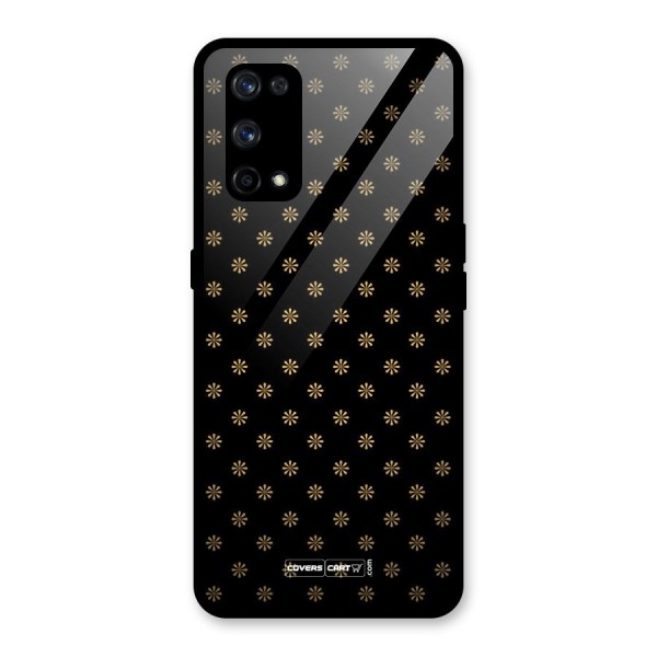 Golden Flowers Glass Back Case for Realme X7 Pro