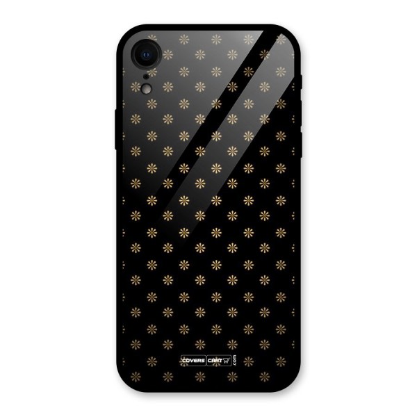 Golden Flowers Glass Back Case for XR