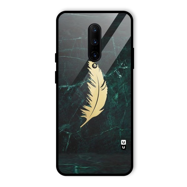 Golden Leaf Glass Back Case for OnePlus 7 Pro