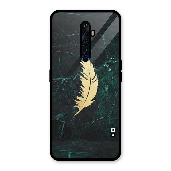 Golden Leaf Glass Back Case for Oppo Reno2 Z