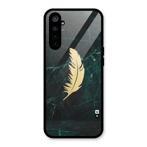 Golden Leaf Glass Back Case for Realme 6