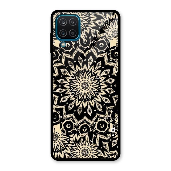 Golden Mandala Glass Back Case for Galaxy A12