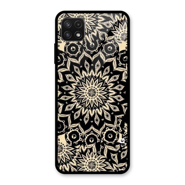 Golden Mandala Glass Back Case for Galaxy A22 5G