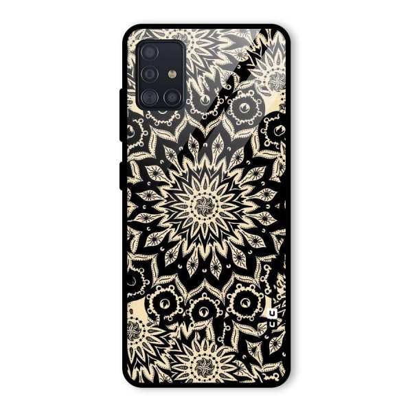 Golden Mandala Glass Back Case for Galaxy A51