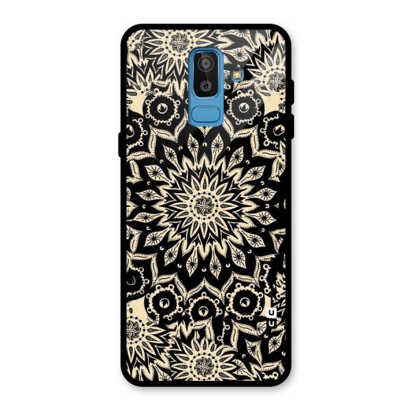 Golden Mandala Glass Back Case for Galaxy J8