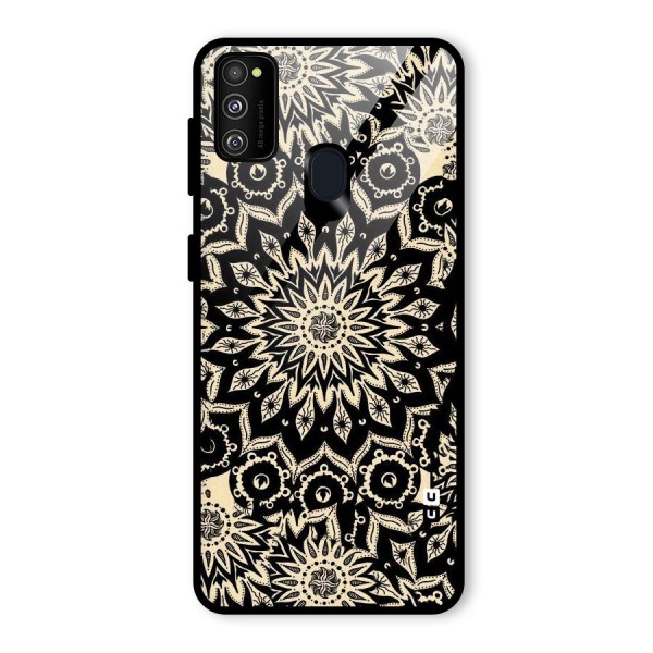 Golden Mandala Glass Back Case for Galaxy M21