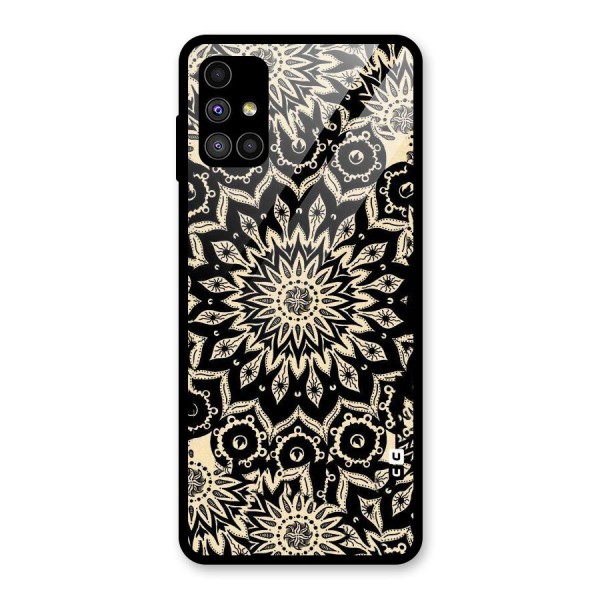 Golden Mandala Glass Back Case for Galaxy M51