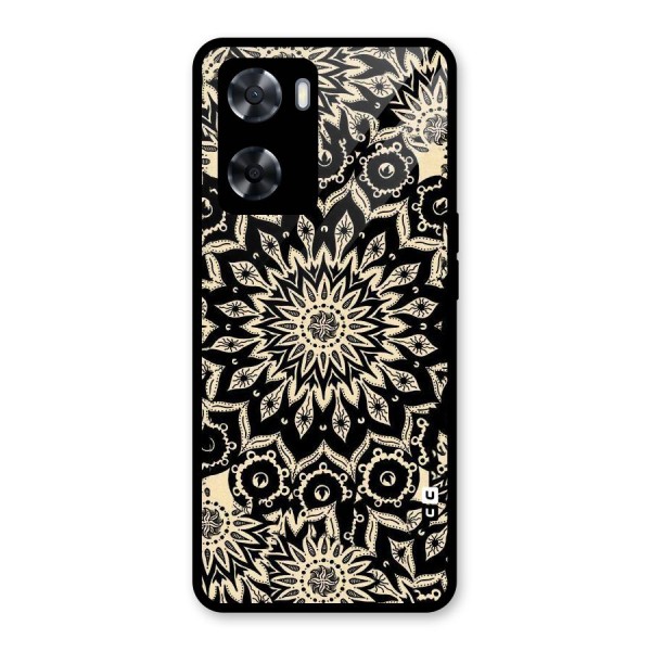 Golden Mandala Glass Back Case for Oppo A57 2022