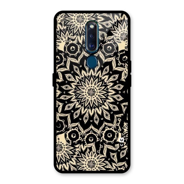 Golden Mandala Glass Back Case for Oppo F11 Pro