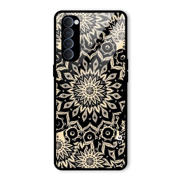 Golden Mandala Glass Back Case for Oppo Reno4 Pro