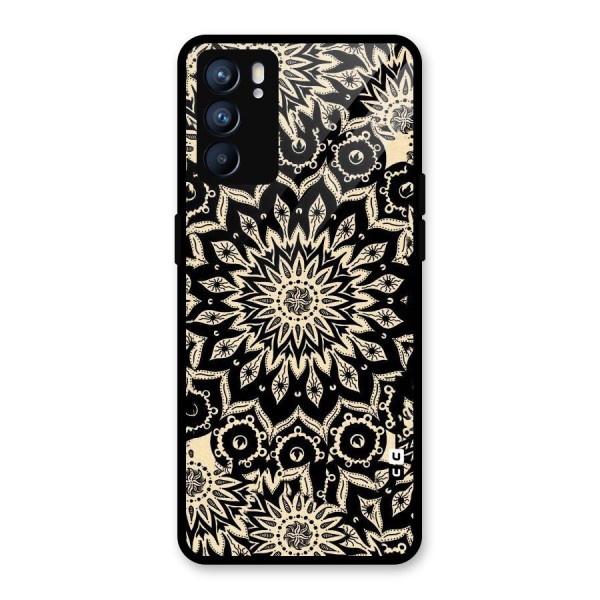 Golden Mandala Glass Back Case for Oppo Reno6 5G