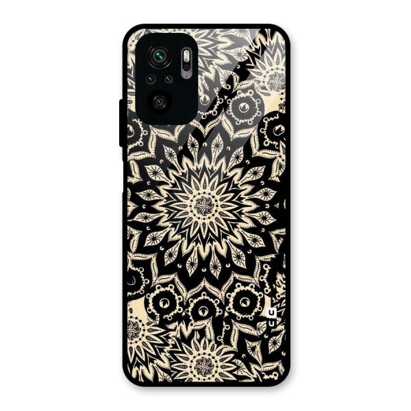 Golden Mandala Glass Back Case for Redmi Note 10