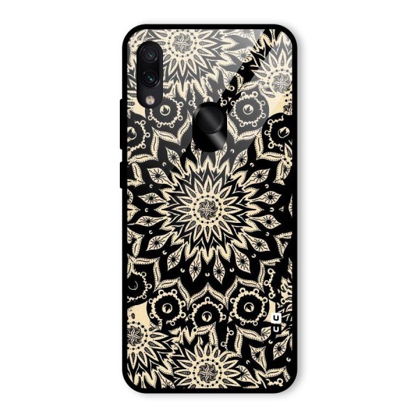 Golden Mandala Glass Back Case for Redmi Note 7