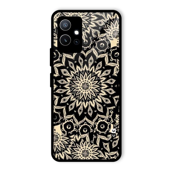 Golden Mandala Glass Back Case for Vivo T1 5G