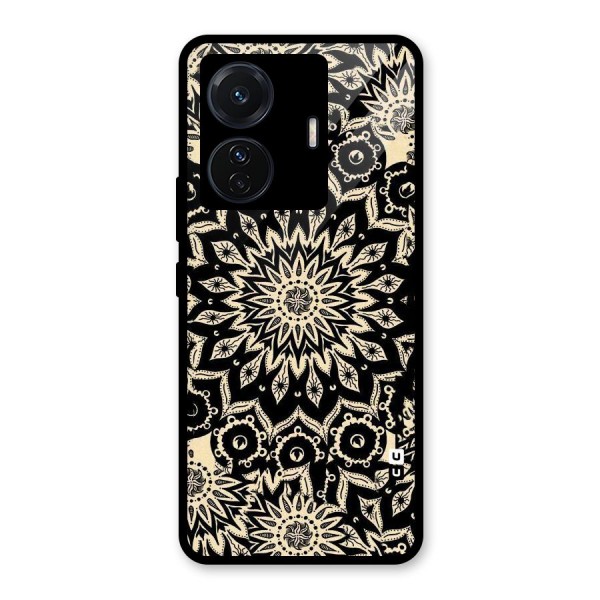 Golden Mandala Glass Back Case for Vivo T1 Pro