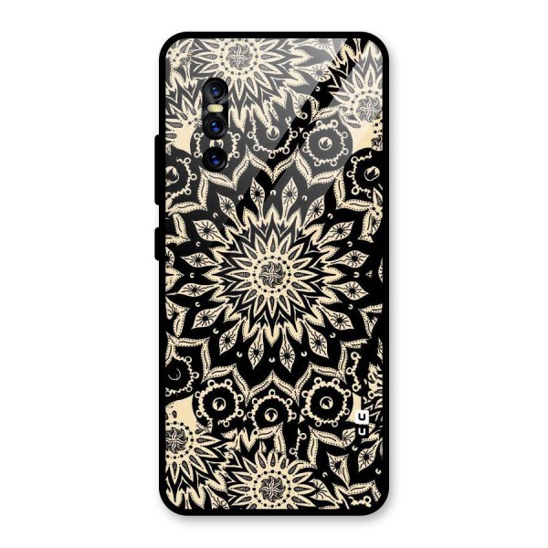 Golden Mandala Glass Back Case for Vivo V15 Pro