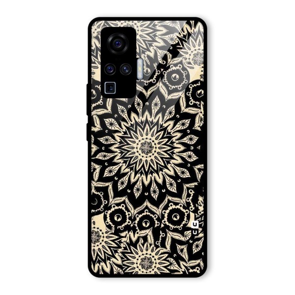 Golden Mandala Glass Back Case for Vivo X50 Pro