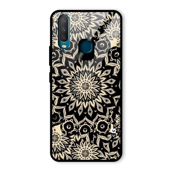 Golden Mandala Glass Back Case for Vivo Y12