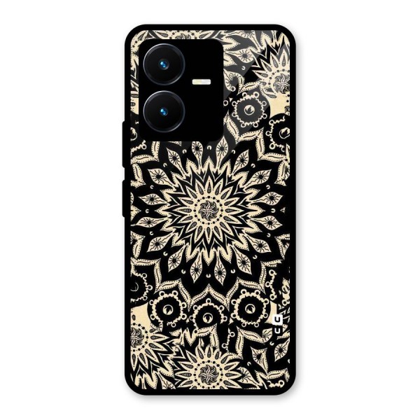 Golden Mandala Glass Back Case for Vivo Y22