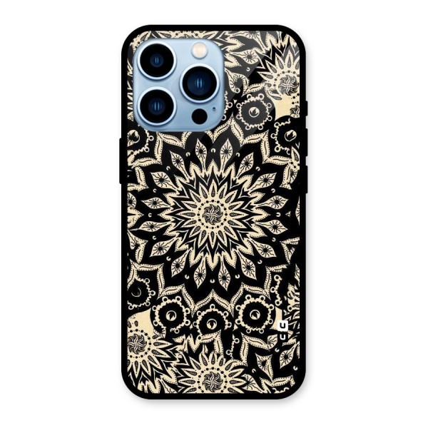 Golden Mandala Glass Back Case for iPhone 13 Pro