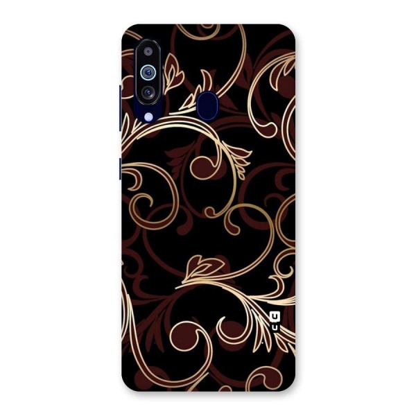 Golden Maroon Beauty Back Case for Galaxy A60