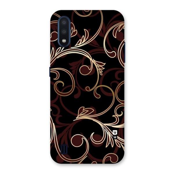 Golden Maroon Beauty Back Case for Galaxy M01