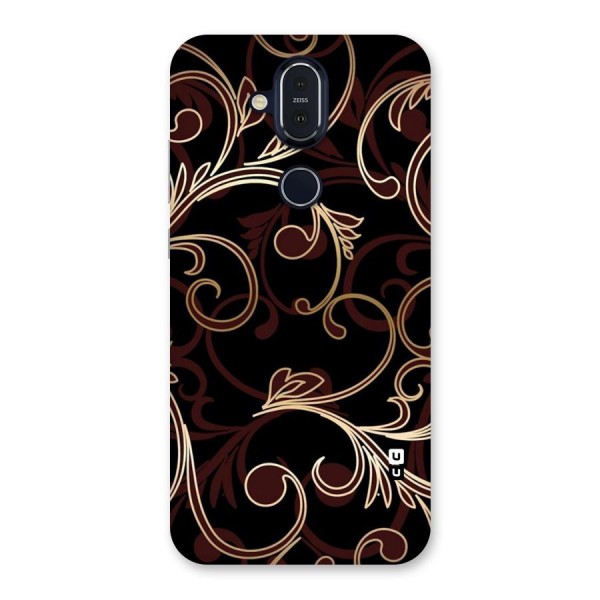 Golden Maroon Beauty Back Case for Nokia 8.1