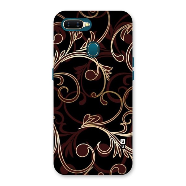 Golden Maroon Beauty Back Case for Oppo A7