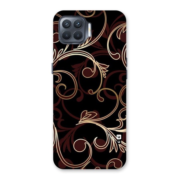 Golden Maroon Beauty Back Case for Oppo F17 Pro