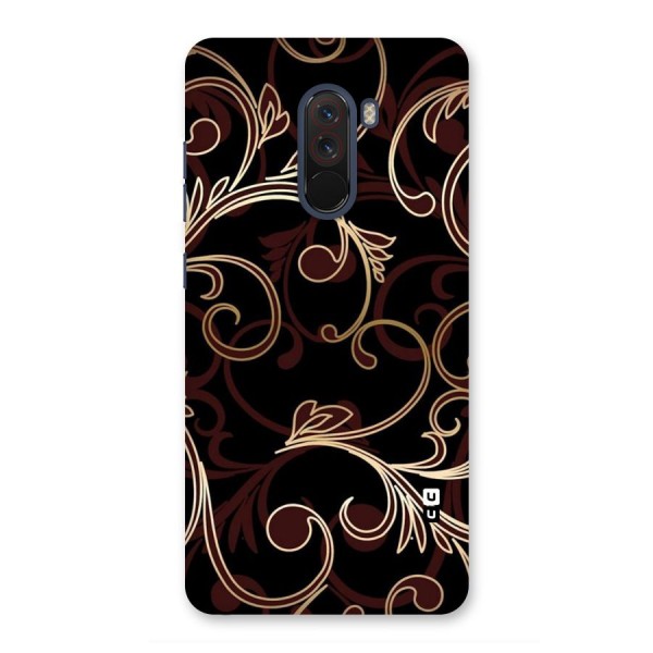 Golden Maroon Beauty Back Case for Poco F1