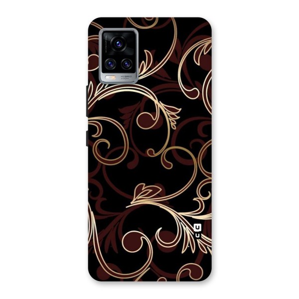 Golden Maroon Beauty Back Case for Vivo V20 Pro