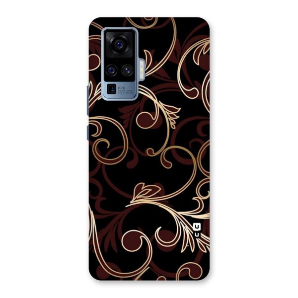 Golden Maroon Beauty Back Case for Vivo X50 Pro