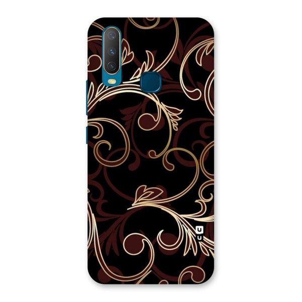 Golden Maroon Beauty Back Case for Vivo Y17