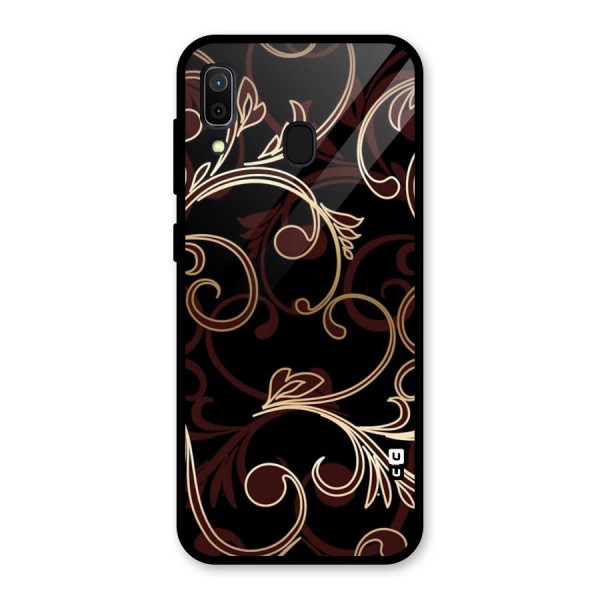 Golden Maroon Beauty Glass Back Case for Galaxy A30