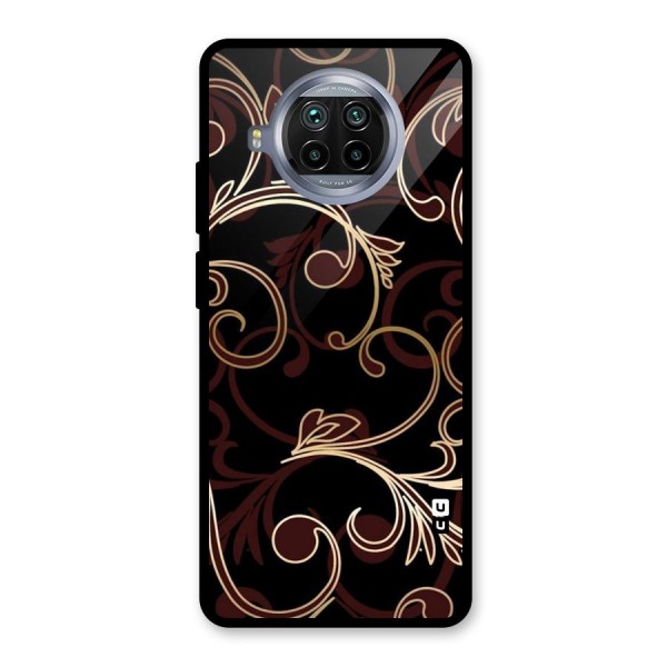 Golden Maroon Beauty Glass Back Case for Mi 10i