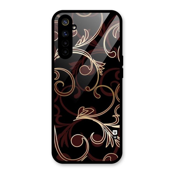 Golden Maroon Beauty Glass Back Case for Realme 6